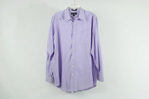Paul Fredrick Purple Plaid Shirt | 17-35
