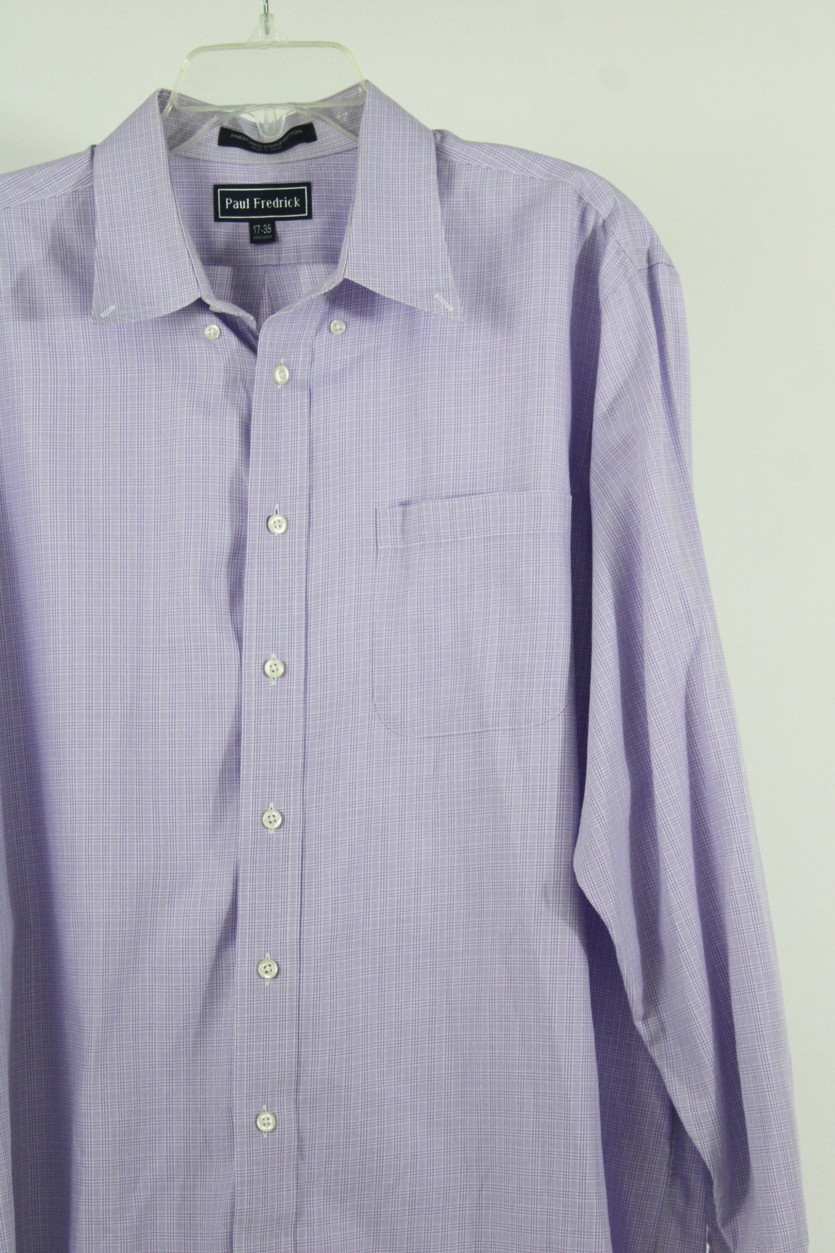 Paul Fredrick Purple Plaid Shirt | 17-35