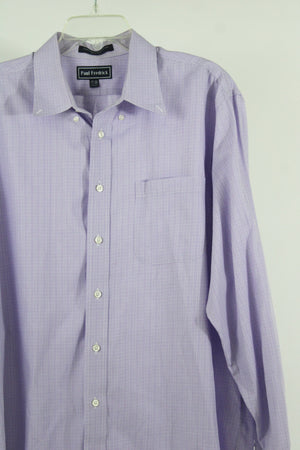 Paul Fredrick Purple Plaid Shirt | 17-35