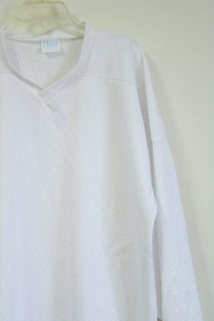 Contak Adult White Hockey Shirt | XL