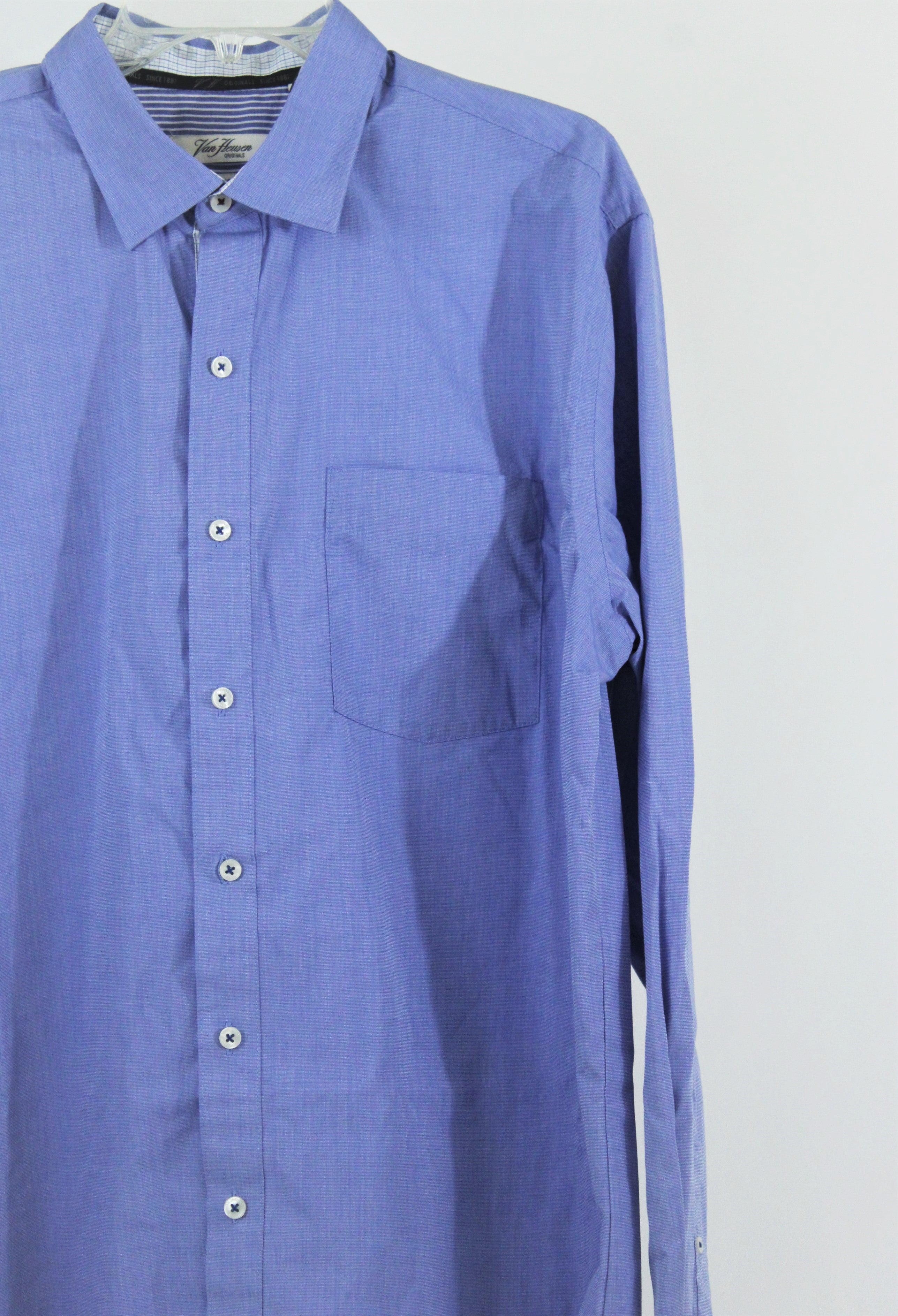 Van Heusen Classic Fit Blue Button Down Shirt | L