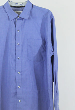 Van Heusen Classic Fit Blue Button Down Shirt | L
