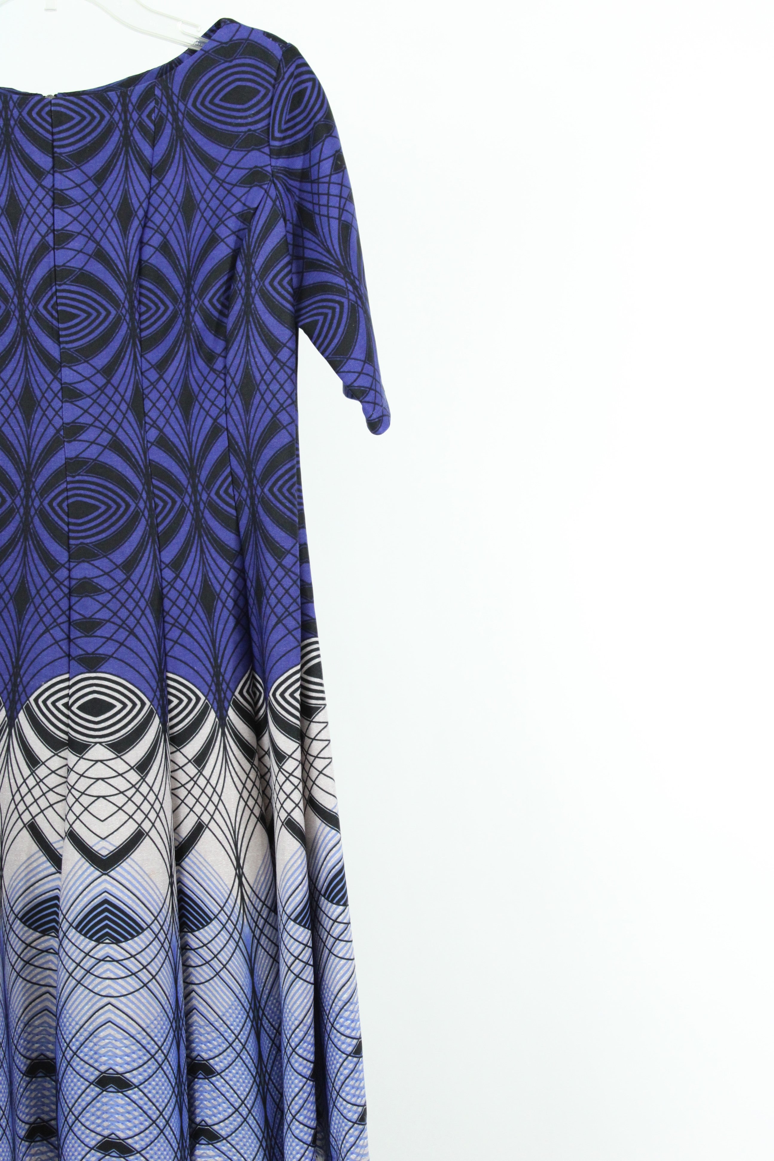 Gabby Skye Blue Patterned Dress | 8