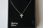 DiamondLuxe 925 Sterling Silver Cross Necklace