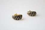 Napier Half Hoop Black Clip On Earrings