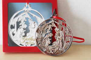 Gorham Nativity Silverplated Ornament