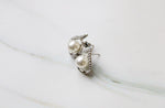 Faux Pearl & Silver Earrings