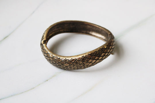 Lia Sophia Snakeskin Bronze Bangle Bracelet