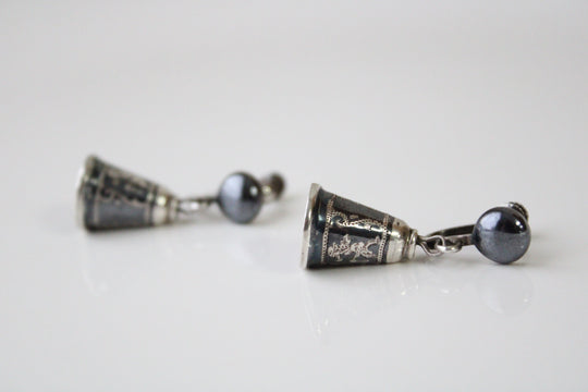 Saim Sterling Silver Screwback Bell Earrings