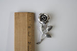 Beau Sterling Silver Rose Pin