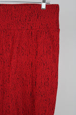 LuLaRoe Red Stretch Pencil Skirt | XL