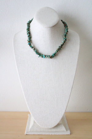 Green Blue Puka Shell Necklace