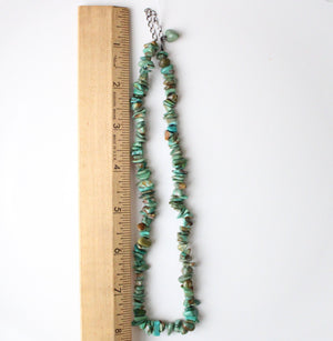 Green Blue Puka Shell Necklace