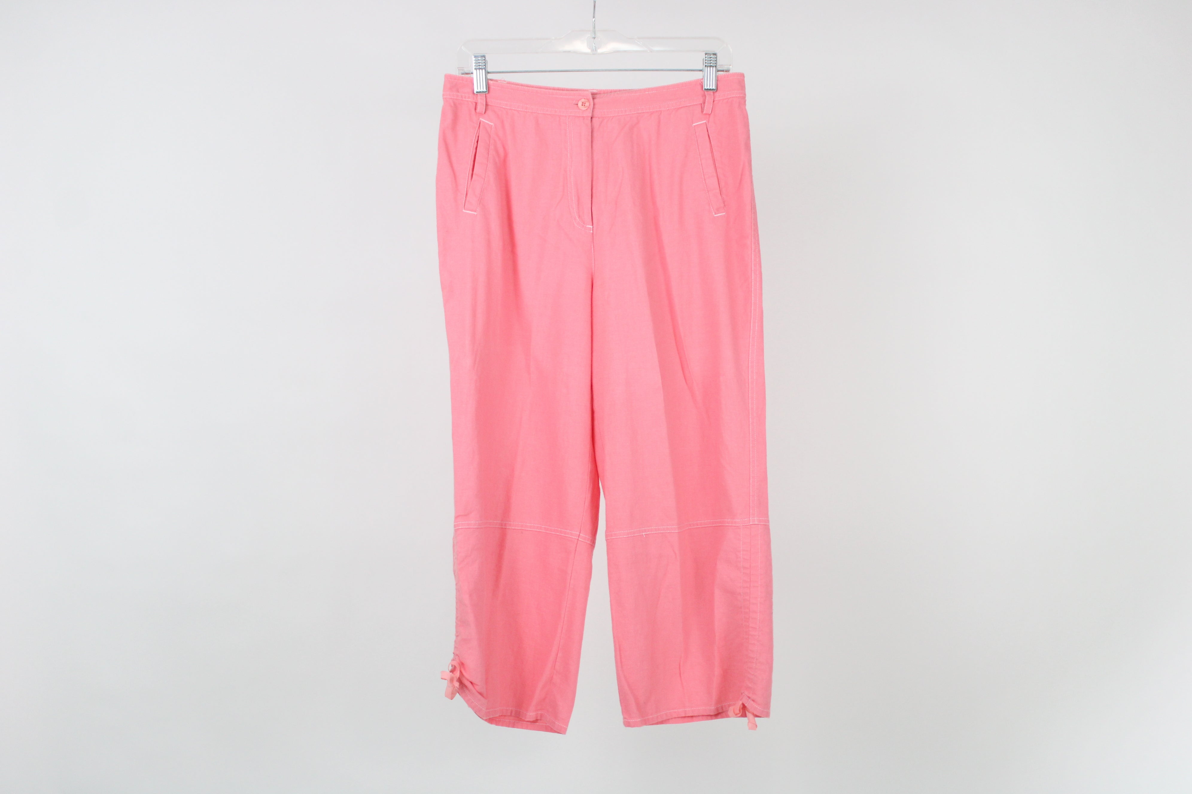 Christopher & Banks Pink Linen Blend Capri Pants | 10