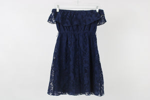 Trixxi Blue Lace Sleeveless Dress | S