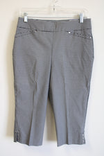 NEW Christopher & Banks Black Gingham Modern Fit Capris | 8 Petite