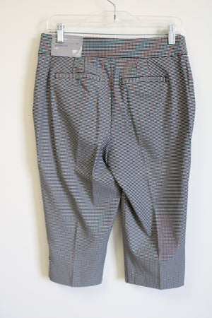 NEW Christopher & Banks Black Gingham Modern Fit Capris | 8 Petite