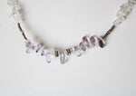 NEW Amethyst Crystal & Sterling Silver Necklace