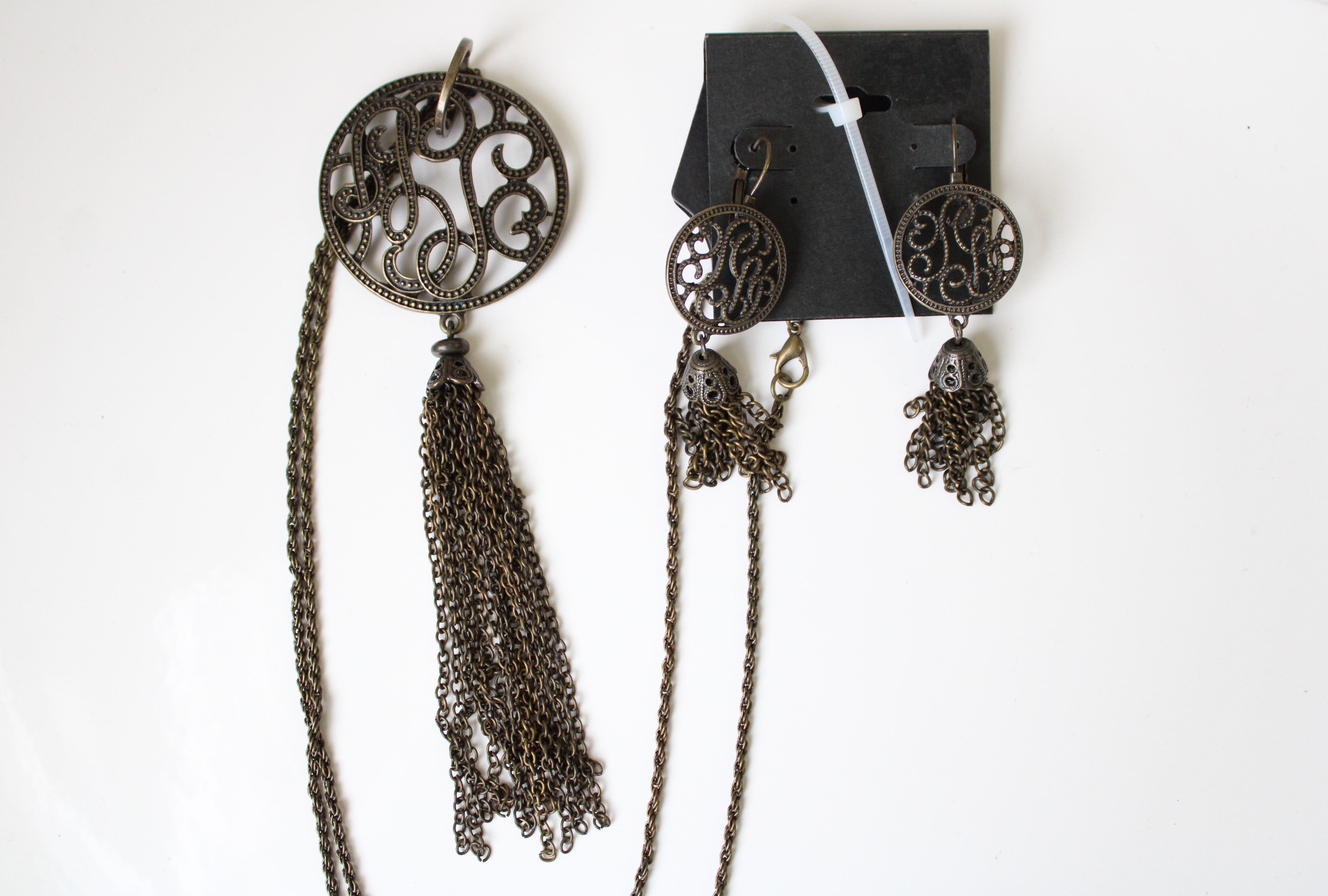 Tassel Necklace & Earring Set