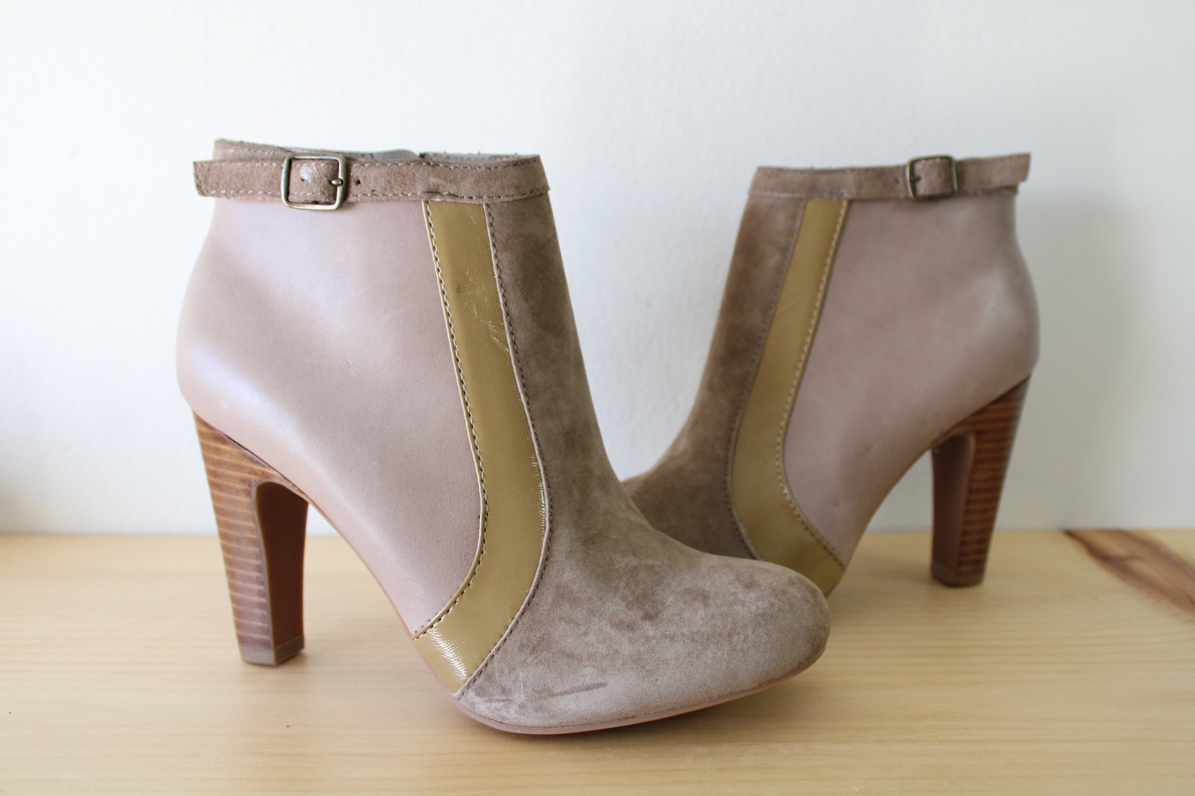 Seychelles Leather & Suede Heeled Boots | Size 6.5