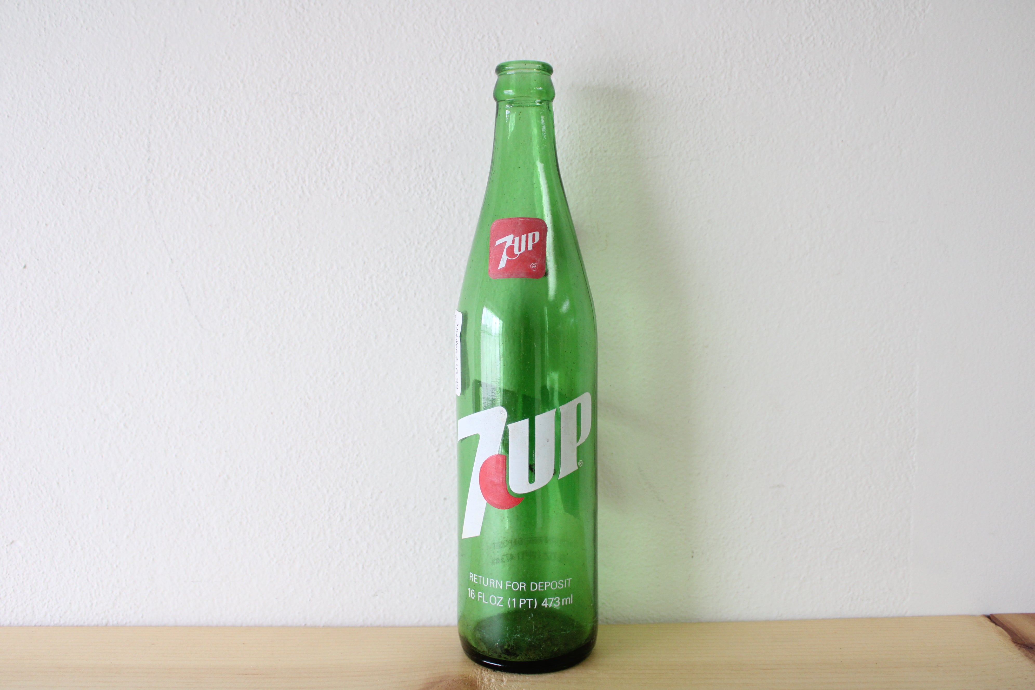 Vintage 7UP 16oz Glass Bottle