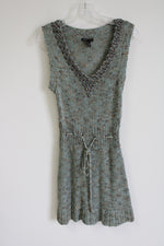 BCBG Maxazria Green Knit Beaded Dress | L
