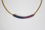 Pink & Blue Ombre Gold Chain Necklace