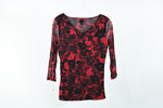 212 Collection Red Patterned Top | XS
