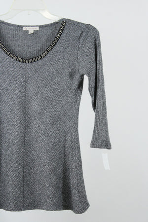 DressBarn Shimmer Gray Sweater | S Petite