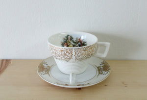 Vintage Noritake Handpainted Teacup & Saucer
