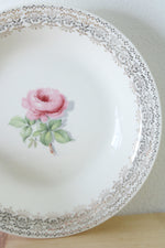 Taylor Smith USA Gold Edge Rose China 1 481 Bowl