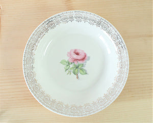 Taylor Smith USA Gold Edge Rose China 1 481 Bowl