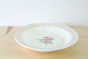 Taylor Smith USA Gold Edge Rose China 1 481 Bowl