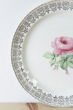 Taylor Smith USA Gold Edge Rose China 6 47 1 Dinner Plate