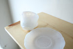 Vintage Milk Glass Teacup & Saucer