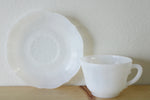 Vintage Milk Glass Teacup & Saucer