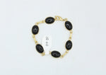 Black Oval Gold Bracelet