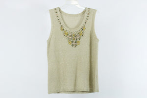 Ruby Rd. Gold Knit Sweater Top | L