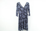 Tiana B. Blue Paisley Dress | L