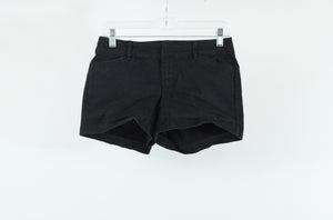 Old Navy Pixie Fit Mid Rise Black Khaki Shorts | 0