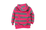 TTL Pink & Gray Striped Fuzzy Jacket | 16/18