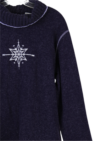 Basic Editions Purple Turtleneck Sweater | M
