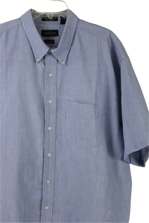 Van Heusen Wrinkle Free Oxford Blue Button Down Shirt | XXL