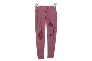 American Eagle Pink Distressed Ne(X)t Level Stretch Jeans | 0 Short