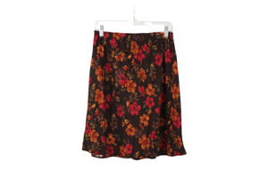 Brown Floral Skirt | M