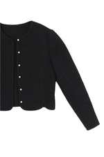 Vintage Knit Black Jacket | XS