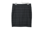 LOFT Charcoal Gray Patterned Skirt | M