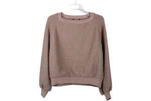 Soft Pink Teddy Sweater | M