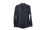 Perry Ellis Blue Plaid Shirt | L
