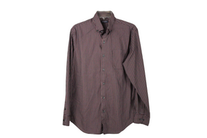 Van Heusen Flex Red Plaid Shirt | M 15-15 1/2